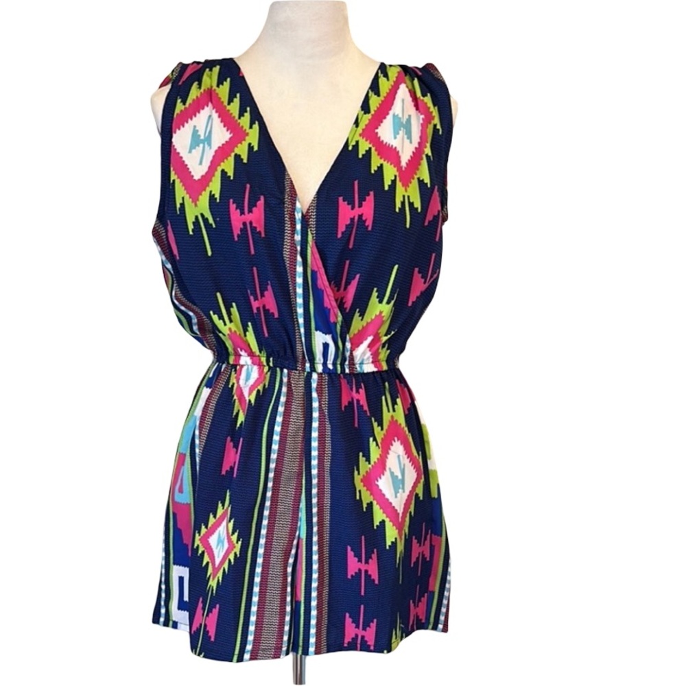 True Destiny Navy and Pink Romper